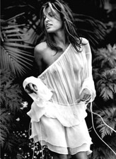 Vestido transparente Eva Mendes usando impressão fotográfica 8x10 comprar usado  Enviando para Brazil