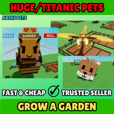 Grow A Garden Roblox animais de estimação enormes/titanic/alta idade⭐rápidos e baratos✅ comprar usado  Enviando para Brazil