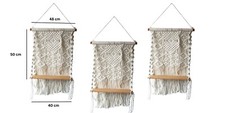 Macrame bookshelf white for sale  LONDON