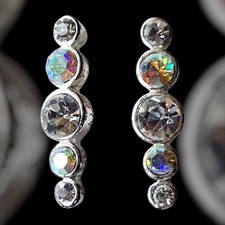 Glitzernde strass hrringe gebraucht kaufen  Dresden