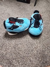 Chinelos de pelúcia Nike Air Jordan 4 azul branco preto vermelho tamanho 36-46 serve na maioria comprar usado  Enviando para Brazil