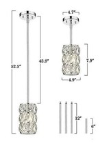 Crystal pendant light for sale  Sugar Land