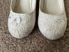 ivory flower girl shoes for sale  NEWPORT