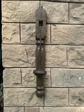 Antiga perna de cama de madeira esculpida à mão casa tribal metal formigamento óleo abajur parede 1800 comprar usado  Enviando para Brazil
