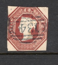 Selo usado imperfeito GB 1848 QV 10d em relevo comprar usado  Enviando para Brazil