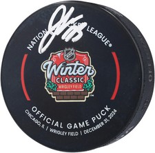 Disco oficial Jordan Kyrou St. Louis Blues assinado 2025 NHL inverno clássico jogo comprar usado  Enviando para Brazil