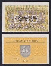 Banconota lituania 0.10 usato  Chieri