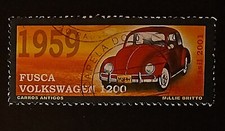 Francobolli Brasile Vecchie Auto old cars Fusca Volkswagen (1959) 2001 comprar usado  Enviando para Brazil