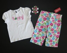 Roupa vintage Gymboree manga curta top camiseta calça capri primavera amigos 3 4T comprar usado  Enviando para Brazil