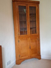 Oak corner cabinet for sale  CHESTERFIELD