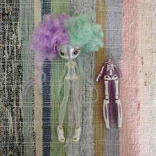 Boneca Novi Stars menina alienígena com cabelo roxo verde boneco de ação brinquedo vintage raro comprar usado  Enviando para Brazil