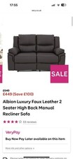 Albion seater recliner for sale  BURY ST. EDMUNDS