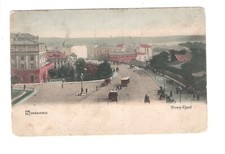 #107 Poland Warszawa Nowy-Zjazd tramway postcard c1905 na sprzedaż  Wysyłka do Poland