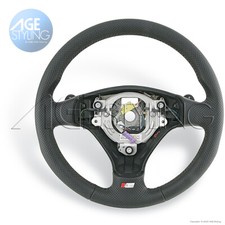 Volante de couro perfurado Audi A3 8P Sline fabricante de equipamento original tiptronic câmbio de pás comprar usado  Enviando para Brazil