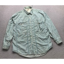 Usado, Camisa masculina vintage Dev Imports Ltd com botões grande L manga curta verde branca comprar usado  Enviando para Brazil