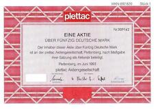 plettac Aktiengesellschaft 1993 50 DM na sprzedaż  Wysyłka do Poland