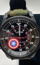 Usado, Citizen 45mm WR100M mostrador preto data Eco-Drive relógio manual aço inoxidável 95g comprar usado  Enviando para Brazil