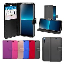 Pour Sony Xperia L4 Étui Portefeuille Flip PU Cuir Pied Carte Pochette Téléphone na sprzedaż  Wysyłka do Poland