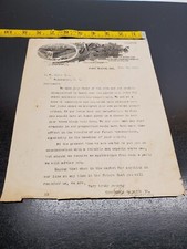 20 de julho de 1908 The Noble Machine Co. Carta - Máquinas de cooperação - Fort Wayne IN comprar usado  Enviando para Brazil