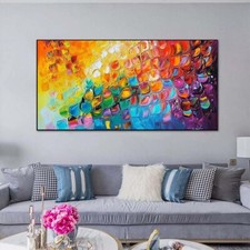 Usado, Arte de parede abstrata pintada à mão 3D pintura a óleo sobre tela decoração para casa XhBB202 comprar usado  Enviando para Brazil