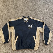 Pulôver corta-vento MLB Milwaukee Brewers MLB genuíno G grande limpo comprar usado  Enviando para Brazil