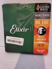 Usado, Elixir niquelado 4 cordas cordas cordas baixo NANOWEB escala longa, leve (0,045-.100) comprar usado  Enviando para Brazil