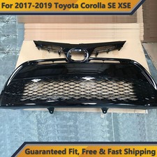 Usado, Grelha dianteira superior e de para-choque para 2017 2018 2019 Toyota Corolla SE XSE 2 peças preta comprar usado  Enviando para Brazil