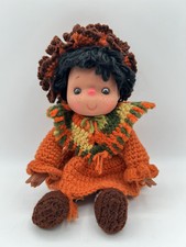 Boneca de crochê década de 1970 colheita retrô laranja verde ouro sardas vintage feita à mão comprar usado  Enviando para Brazil