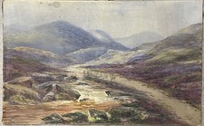 Antique watercolour landscape for sale  PENZANCE