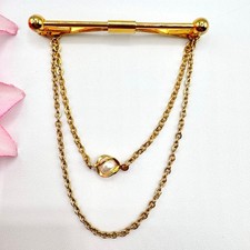 Colar unissex vintage Stay corrente dupla enjaulada branco pérola falsa tom dourado elegante comprar usado  Enviando para Brazil