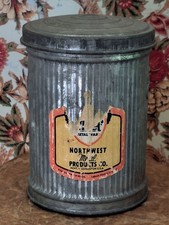 Lata de lixo Salesman Sample Chief metal PNW Kent Washington galvanizada... comprar usado  Enviando para Brazil