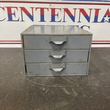 Armário de peças de metal vintage Lyon 3 gavetas resistente industrial cinza armazenamento, usado comprar usado  Enviando para Brazil