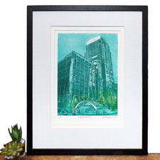 Canary wharf framed for sale  LONDON
