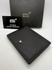 Carteira masculina de couro Montblanc Meisterstuck BiFold 5 cartão de crédito cor preta, usado comprar usado  Enviando para Brazil