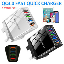 Hub USB de 4 portas carregador de parede plugue Reino Unido adaptador doca de telefones novo comprar usado  Enviando para Brazil
