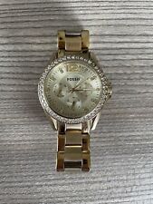 Goldene uhr fossil gebraucht kaufen  Hammersbach
