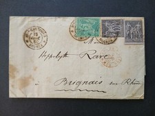 Lettre nouméa 1880 d'occasion  Aix-les-Bains