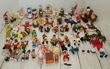 Lote Vintage Enfeites de Natal de Madeira Pintados à Mão Artesanato Porcos Ratos Anjo comprar usado  Enviando para Brazil