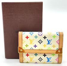Monograma autêntico Louis Vuitton multicolorido Porte Monnaie Plat M92657 com caixa SK050524 comprar usado  Enviando para Brazil