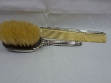 CONJUNTO DE PENTE E ESCOVA DE BEBÊ PRATA ESTERLINA VINTAGE REQUINTADO  comprar usado  Enviando para Brazil