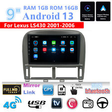 Rádio estéreo veicular 9"" Android 13 1GB+16GB navegação GPS Wi-Fi para Lexus LS430 2001-2006 comprar usado  Enviando para Brazil