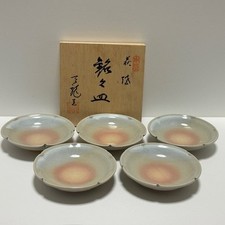 Conjunto de 5 pratos diferentes japoneses Hagi com caixa do Japão comprar usado  Enviando para Brazil