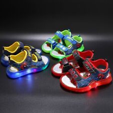 Sandálias infantis masculinas luzes luminosas LED biqueira aberta Spiderman sapatos de praia infantis comprar usado  Enviando para Brazil