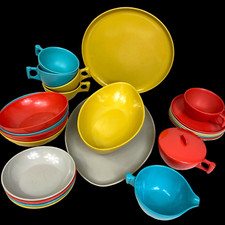Conjunto de prato de melamina Spaulding vintage Melmac lote 32 pratos xícaras tigelas açúcar creme comprar usado  Enviando para Brazil