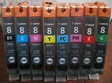 NOVO CARTUCHO DE TINTA 8PK GENUÍNO CANON PIXMA CLI-8 BK M C Y PM PC R G Pro9000 OEM, usado comprar usado  Enviando para Brazil