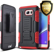 Capa protetora de vidro temperado clipe cinto à prova de choque para Samsung Galaxy Note 5 comprar usado  Enviando para Brazil