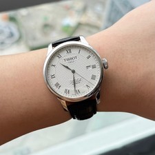 Relógio automático Tissot Le Locle T41.1.423.33 mostrador branco algarismos romanos preto comprar usado  Enviando para Brazil