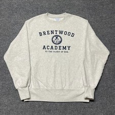 Moletom Vintage Brentwood Academy Adulto Médio Cinza Gola Redonda Champion Reverso comprar usado  Enviando para Brazil