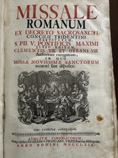 Missale romanum 1762 usato  Genova