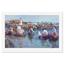 Don Hatfield, "Seashore Playground" Edição Limitada Serigrafia à Prova de Impressora, N, usado comprar usado  Enviando para Brazil